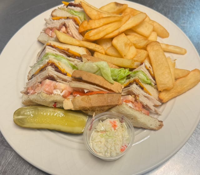 Sliced Turkey Triple Decker.
