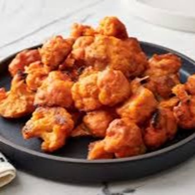 Roasted Buffalo Cauliflower.